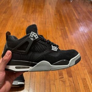 Jordan 4s Black Canvas